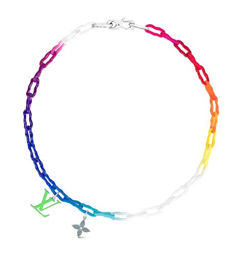 louis vuitton rainbow necklace